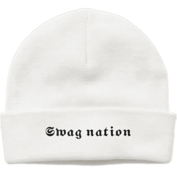 WHITE SN BEANIE